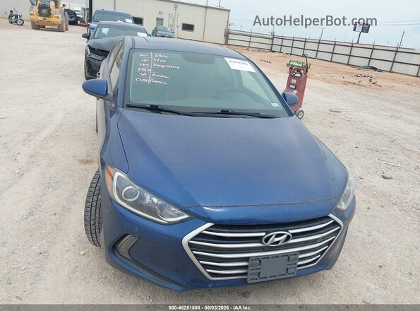 5NPD84LF1JH361274 2018 HYUNDAI ELANTRA Blue Вид щитка приладів