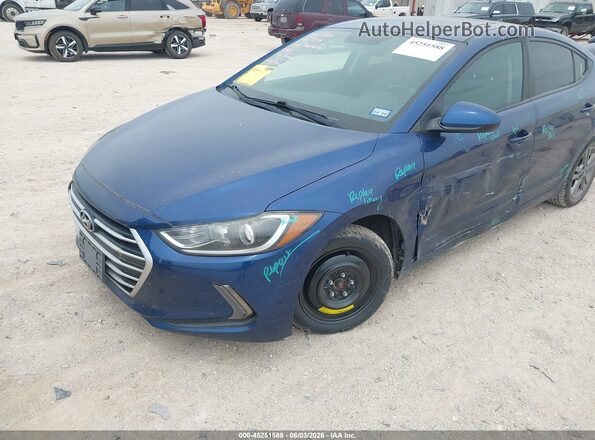 5NPD84LF1JH361274 2018 HYUNDAI ELANTRA Blue Вид спереду