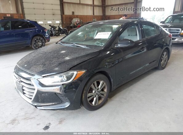 5NPD84LF1JH389916 2018 HYUNDAI ELANTRA Black Առջևի ձախ երեք քառորդ տեսարան