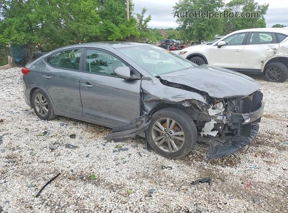 5NPD84LF1JH395067 2018 HYUNDAI ELANTRA Gray Front right
