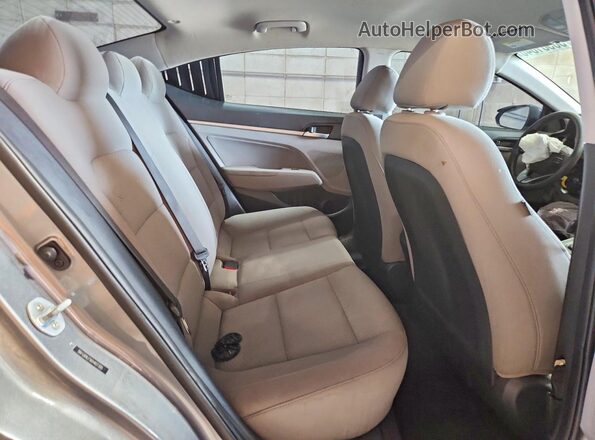 5NPD84LF1KH407395 2019 HYUNDAI ELANTRA Gray უკანა სავარძლების ხედი