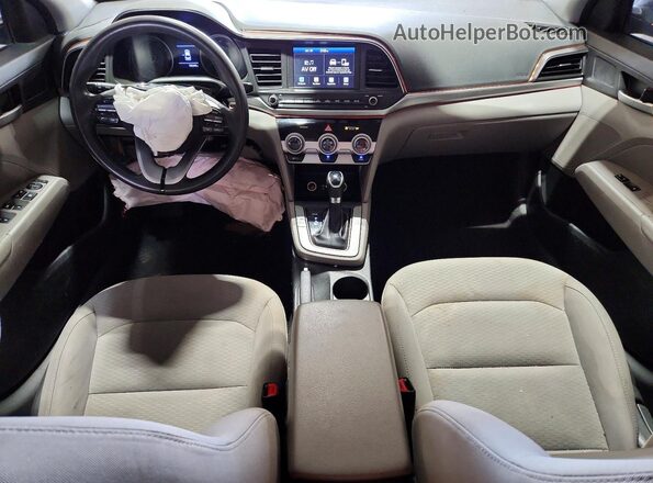 5NPD84LF1KH407395 2019 HYUNDAI ELANTRA Gray წინა პანელის ხედი
