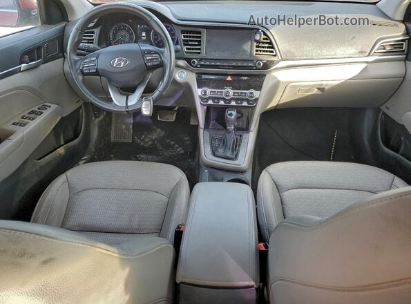 5NPD84LF1KH417151 2019 HYUNDAI ELANTRA Burgundy Առջևի վահանակի տեսք