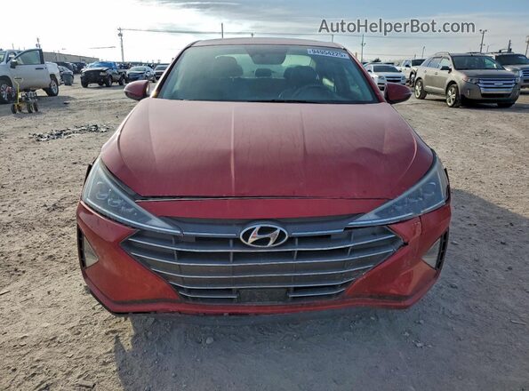 5NPD84LF1KH417151 2019 HYUNDAI ELANTRA Burgundy Դիմացի տեսք