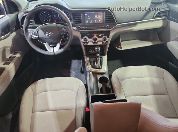 5NPD84LF1KH438744 2019 HYUNDAI ELANTRA Blue წინა პანელის ხედი
