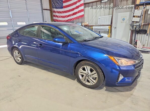 5NPD84LF1KH438744 2019 HYUNDAI ELANTRA Blue წინა მარჯვენა