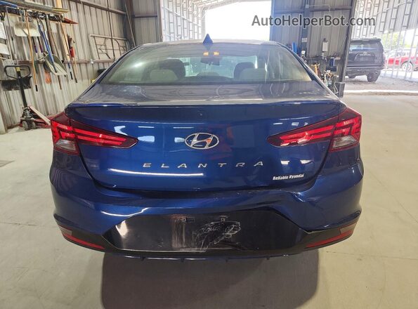 5NPD84LF1KH438744 2019 HYUNDAI ELANTRA Blue უკანა ხედი