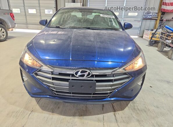 5NPD84LF1KH438744 2019 HYUNDAI ELANTRA Blue წინა ხედი