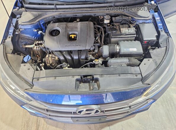 5NPD84LF1KH438744 2019 HYUNDAI ELANTRA Blue უკანა სალონის ხედი