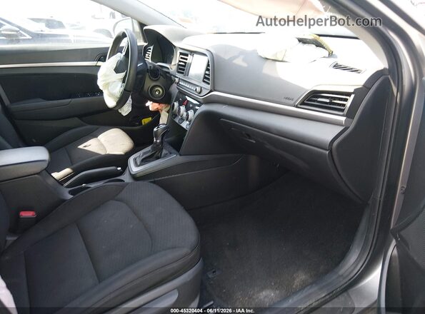 5NPD84LF1KH471243 2019 HYUNDAI ELANTRA Gray წინა სალონის ხედი