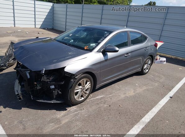 5NPD84LF1KH471243 2019 HYUNDAI ELANTRA Gray წინა მარცხენა ხედი სამი მეოთხედიდან