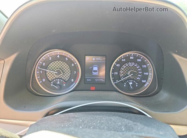 5NPD84LF1KH485692 2019 HYUNDAI ELANTRA White Instrument cluster view