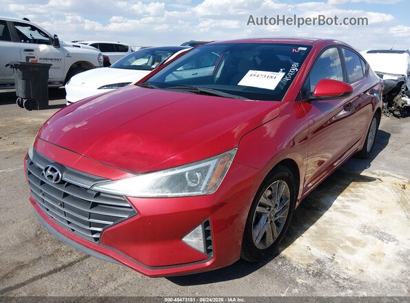 5NPD84LF1KH488835 2019 HYUNDAI ELANTRA Red Передня ліва чверть