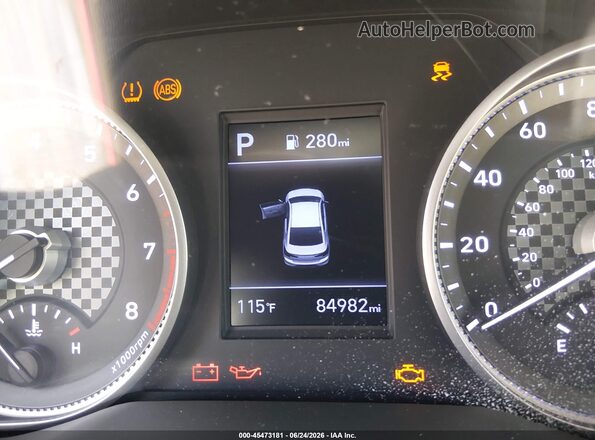 5NPD84LF1KH488835 2019 HYUNDAI ELANTRA Red Вид щитка приладів