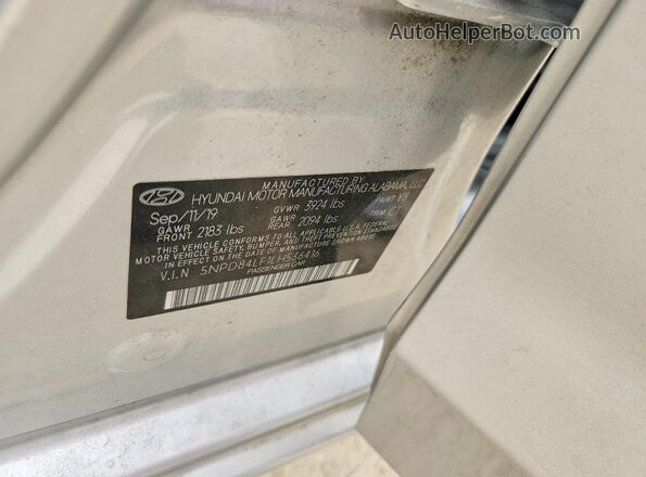 5NPD84LF1LH536416 2020 HYUNDAI ELANTRA Silver 