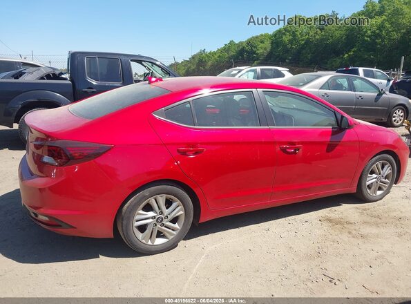 5NPD84LF1LH619828 2020 HYUNDAI ELANTRA Red Widok wnętrza z tyłu