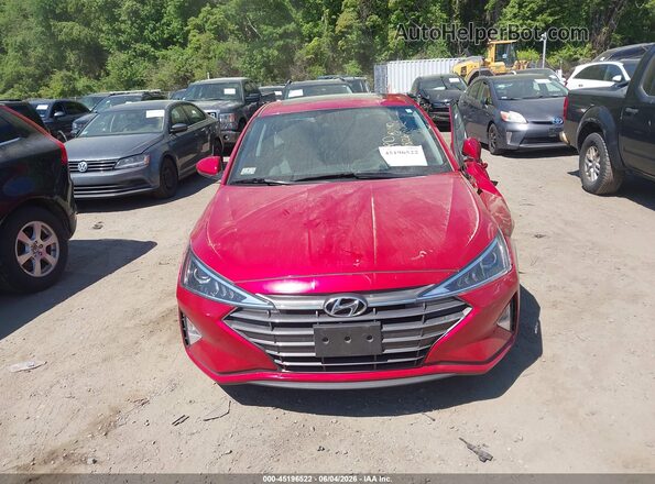 5NPD84LF1LH619828 2020 HYUNDAI ELANTRA Red Widok zestawu wskaźników