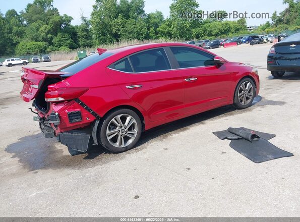 5NPD84LF2HH035400 2017 HYUNDAI ELANTRA Red Задня права чверть