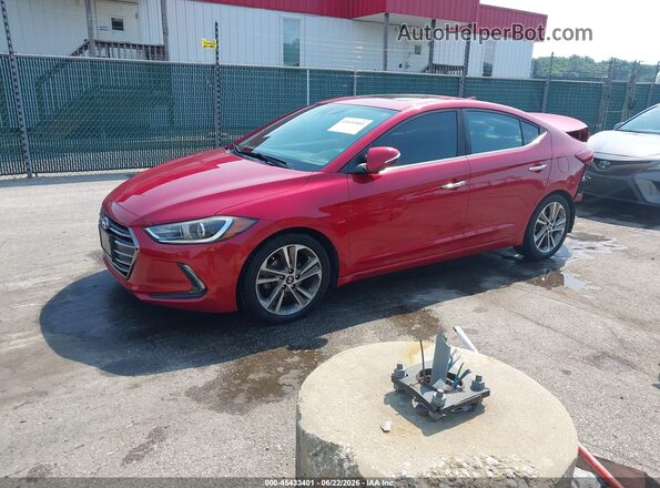 5NPD84LF2HH035400 2017 HYUNDAI ELANTRA Red Передня ліва чверть
