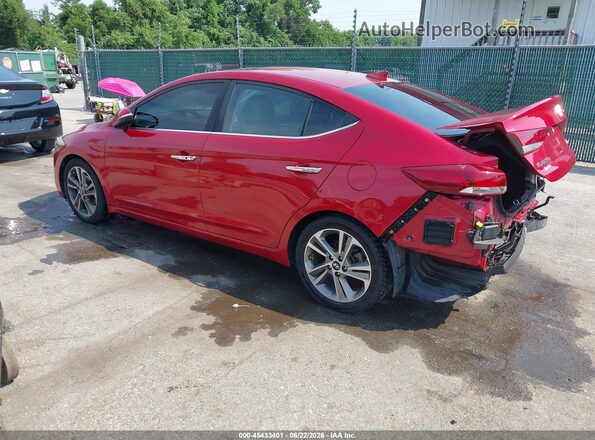 5NPD84LF2HH035400 2017 HYUNDAI ELANTRA Red Задня ліва чверть