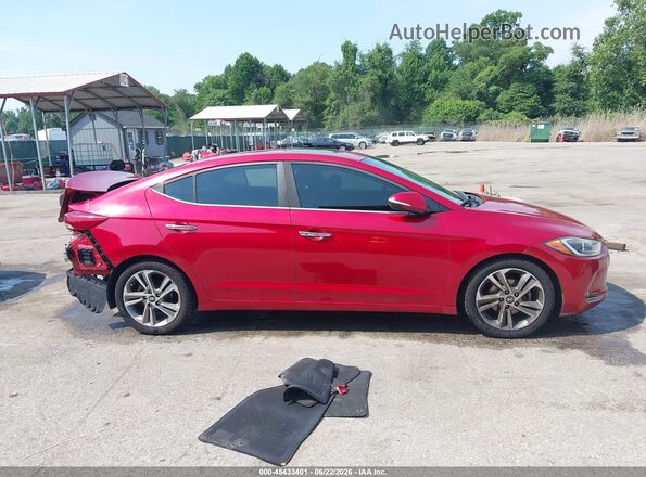 5NPD84LF2HH035400 2017 HYUNDAI ELANTRA Red Вид задньої частини салону
