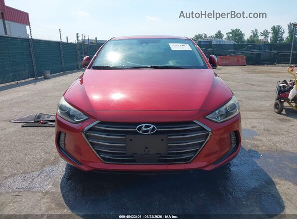 5NPD84LF2HH035400 2017 HYUNDAI ELANTRA Red Вид щитка приладів