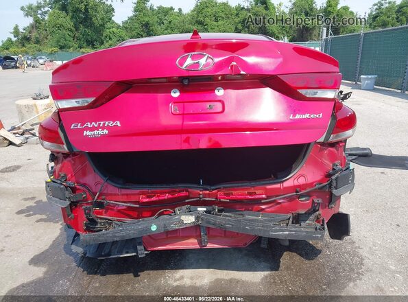5NPD84LF2HH035400 2017 HYUNDAI ELANTRA Red Вид спереду