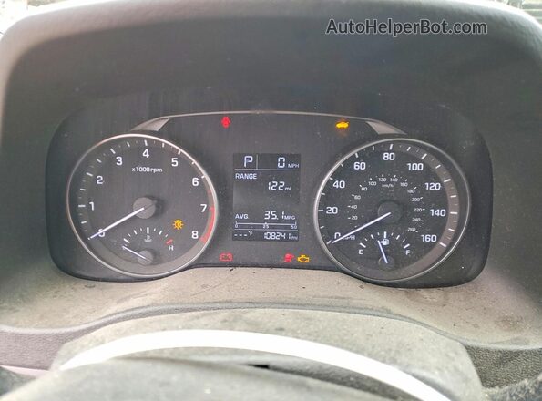 5NPD84LF2HH117014 2017 HYUNDAI ELANTRA Red Vista del cuadro de instrumentos