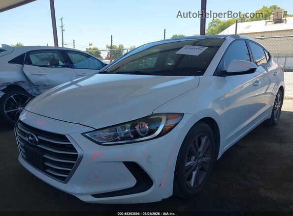 5NPD84LF2HH128627 2017 HYUNDAI ELANTRA White Առջևի ձախ երեք քառորդ տեսարան