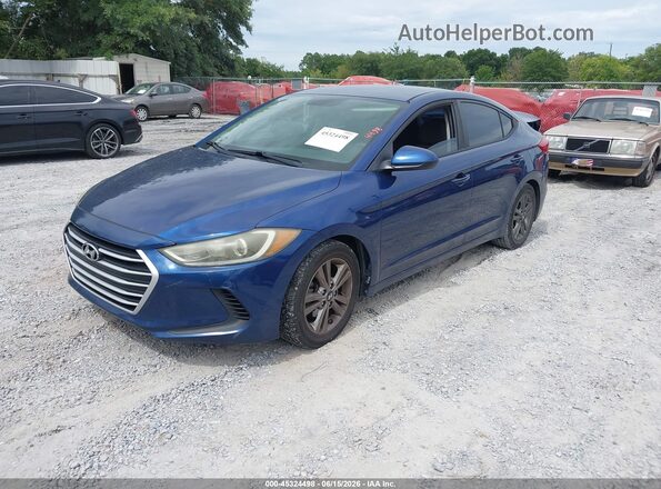 5NPD84LF2HH145508 2017 HYUNDAI ELANTRA Blue Առջևի ձախ երեք քառորդ տեսարան