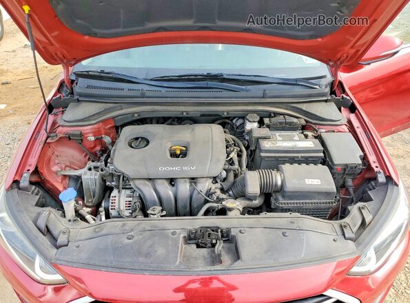 5NPD84LF2HH187385 2017 HYUNDAI ELANTRA Красный Вид задней части салона