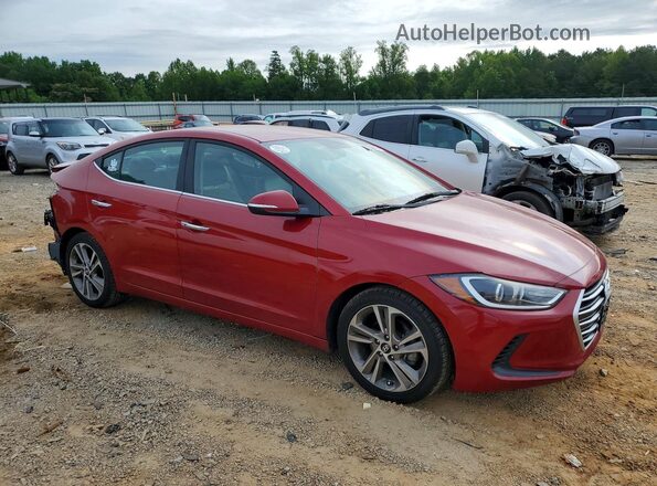 5NPD84LF2HH187385 2017 HYUNDAI ELANTRA Красный Передняя правая четверть