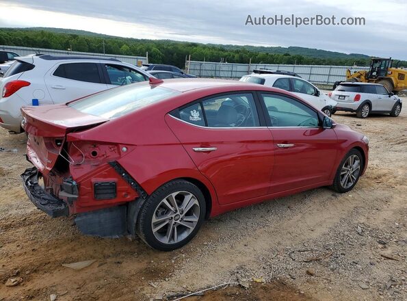 5NPD84LF2HH187385 2017 HYUNDAI ELANTRA Красный Задняя правая четверть