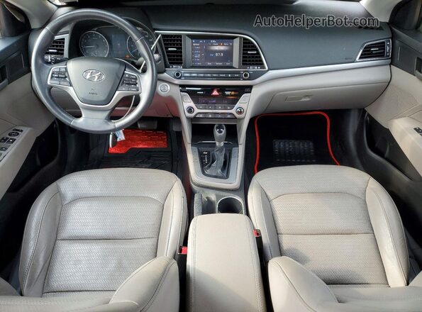 5NPD84LF2HH187385 2017 HYUNDAI ELANTRA Красный Вид панели приборов
