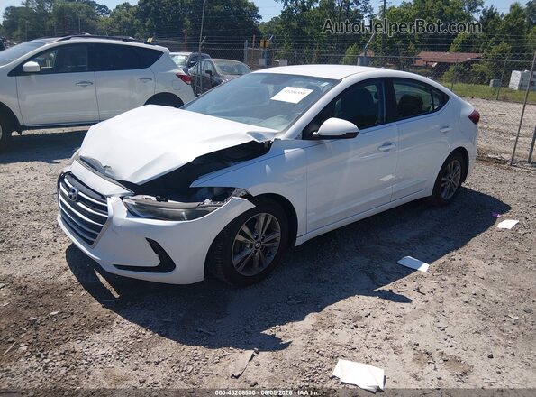 5NPD84LF2JH237949 2018 HYUNDAI ELANTRA White Առջևի ձախ երեք քառորդ տեսարան