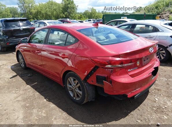 5NPD84LF2JH246618 2018 HYUNDAI ELANTRA Red უკანა მარცხენა