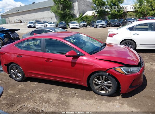 5NPD84LF2JH246618 2018 HYUNDAI ELANTRA Red უკანა სალონის ხედი