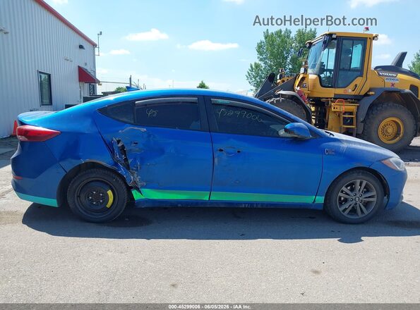 5NPD84LF2JH266206 2018 HYUNDAI ELANTRA Blue უკანა სალონის ხედი