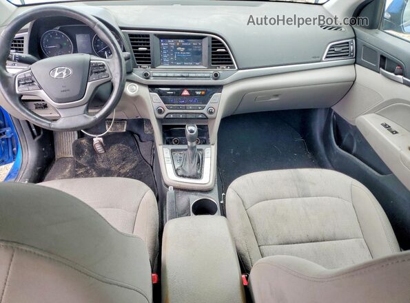 5NPD84LF2JH320474 2018 HYUNDAI ELANTRA Blue Առջևի վահանակի տեսք