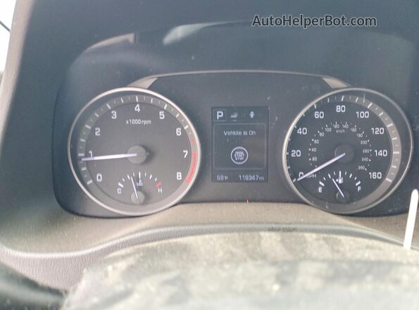 5NPD84LF2JH320474 2018 HYUNDAI ELANTRA Blue Սարքավորումների վահանակի տեսք