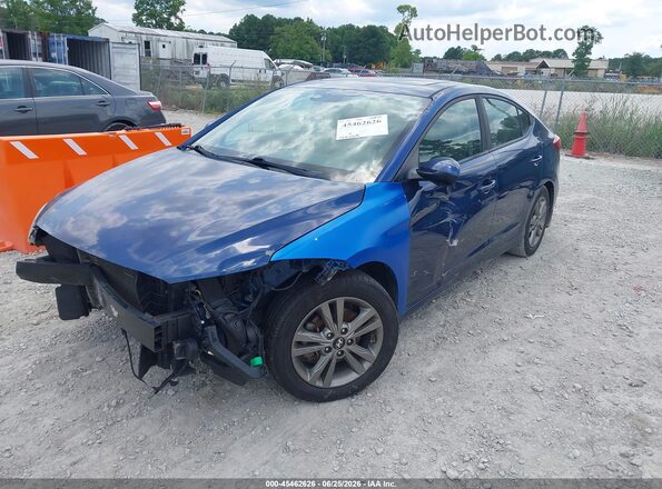 5NPD84LF2JH371019 2018 HYUNDAI ELANTRA Blue Front left