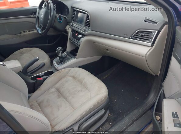 5NPD84LF2JH371019 2018 HYUNDAI ELANTRA Blue Front interior view