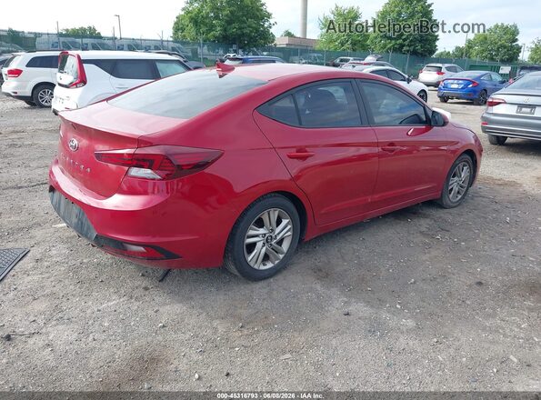 5NPD84LF2KH415201 2019 HYUNDAI ELANTRA Red უკანა მარჯვენა