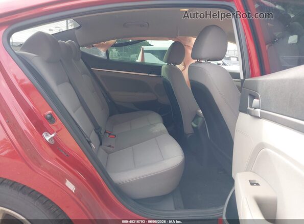 5NPD84LF2KH415201 2019 HYUNDAI ELANTRA Red VIN კოდის სტიკერის ხედი