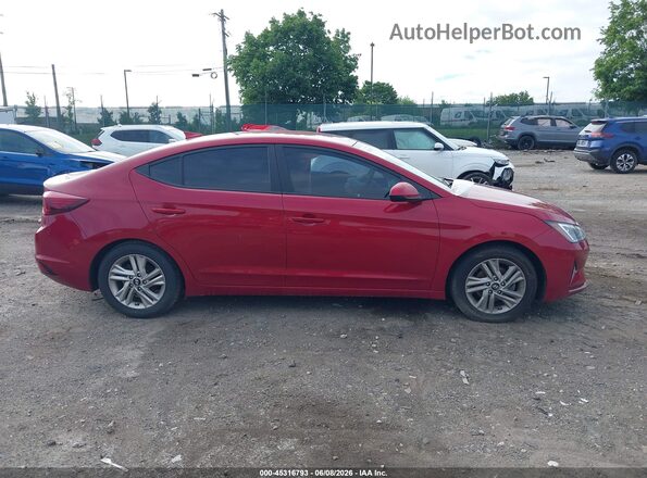 5NPD84LF2KH415201 2019 HYUNDAI ELANTRA Red უკანა სალონის ხედი