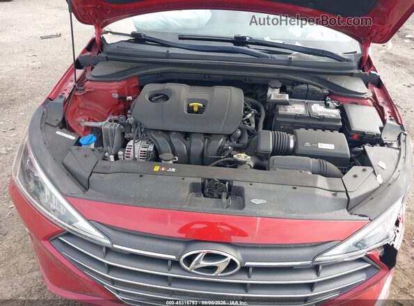 5NPD84LF2KH415201 2019 HYUNDAI ELANTRA Red უკანა ხედი