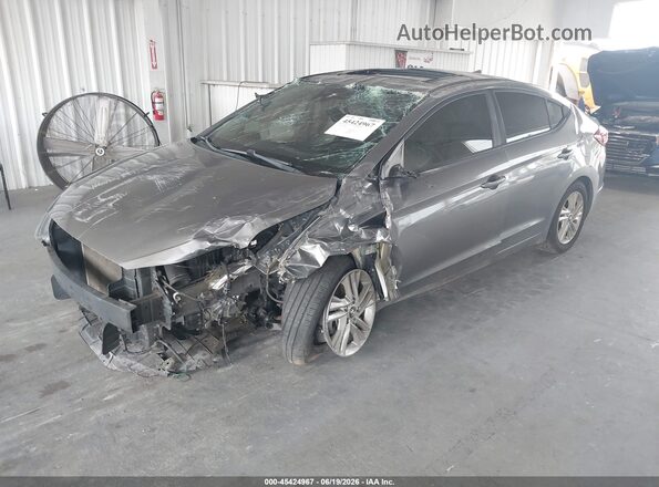 5NPD84LF2KH416607 2019 HYUNDAI ELANTRA Gray Front left