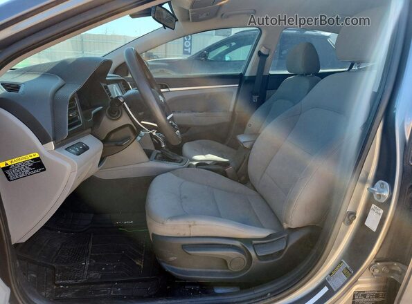 5NPD84LF2KH420740 2019 HYUNDAI ELANTRA Gray Вид салону спереду