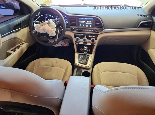 5NPD84LF2KH446643 2019 HYUNDAI ELANTRA White Առջևի վահանակի տեսք