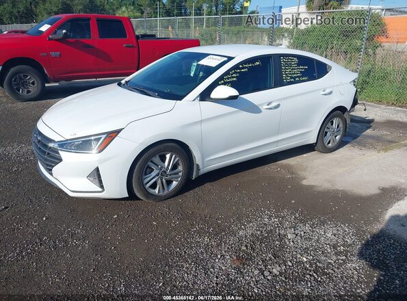 5NPD84LF2LH594356 2020 HYUNDAI ELANTRA White წინა მარცხენა ხედი სამი მეოთხედიდან